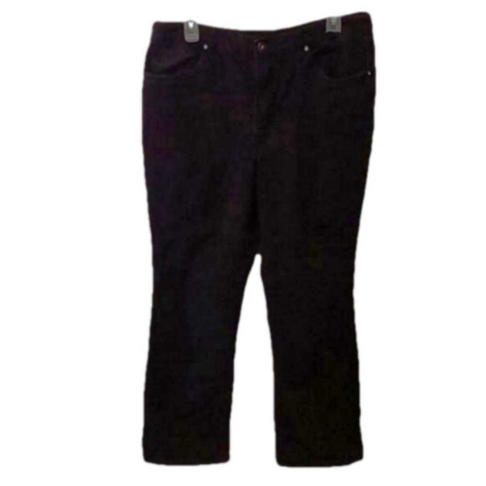 (127) Christopher & Banks black jean pants,  embroidered pockets